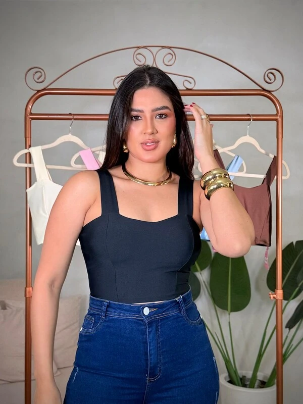 Cropped Com Alças Reforçadas SEMANA DO CLIENTE