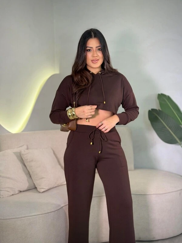 Conjunto Moletom Com Capuz + Calça Viviana