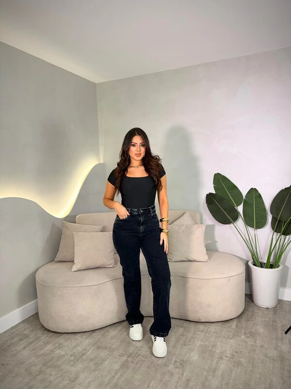 Calça Wide Lady Lu Stonada