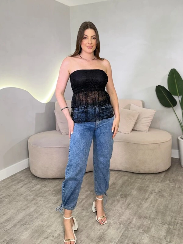 Blusinha Tomara Que Caia Peplum Liziana