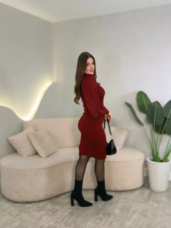Vestido Manga Bufante
