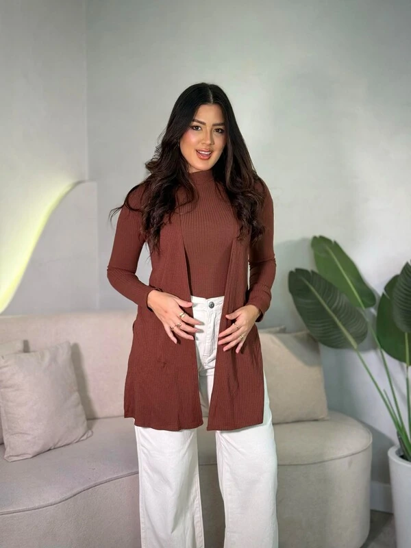 Conjunto Cardigan E Blusinha Roberta
