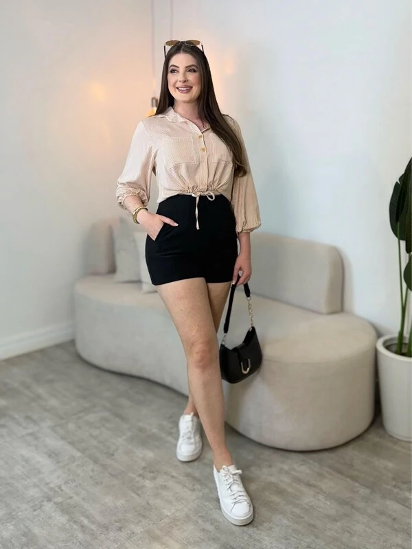 Camisa Cropped Safira