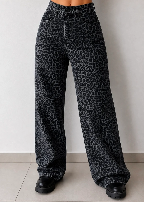 Calça Wide Leg Onça