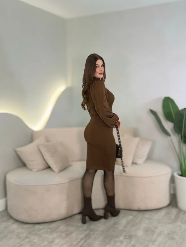 Vestido Manga Bufante