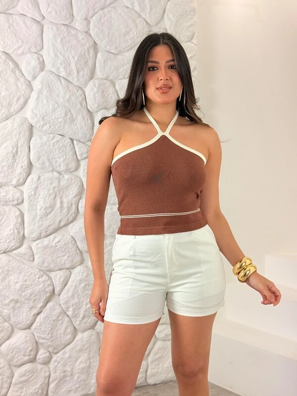 Cropped Amarração No Pescoço Milene