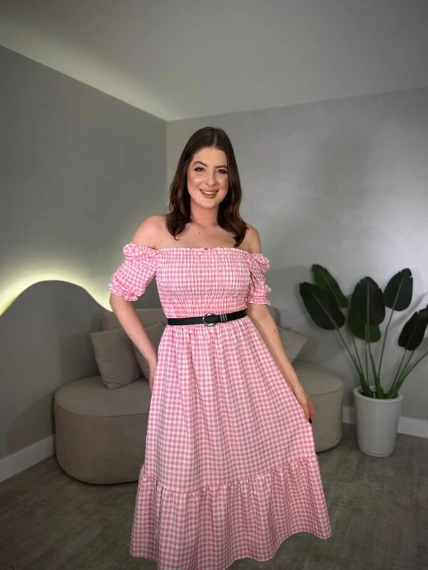 Vestido Midi Xadrez