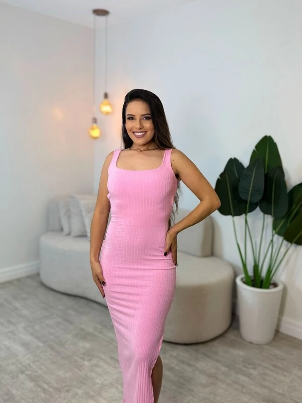 Vestido Canelado Emily
