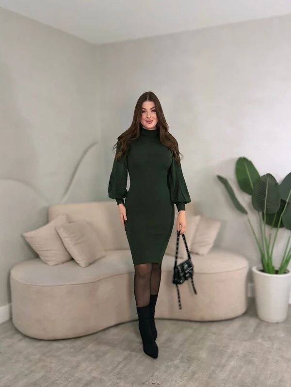 Vestido Manga Bufante