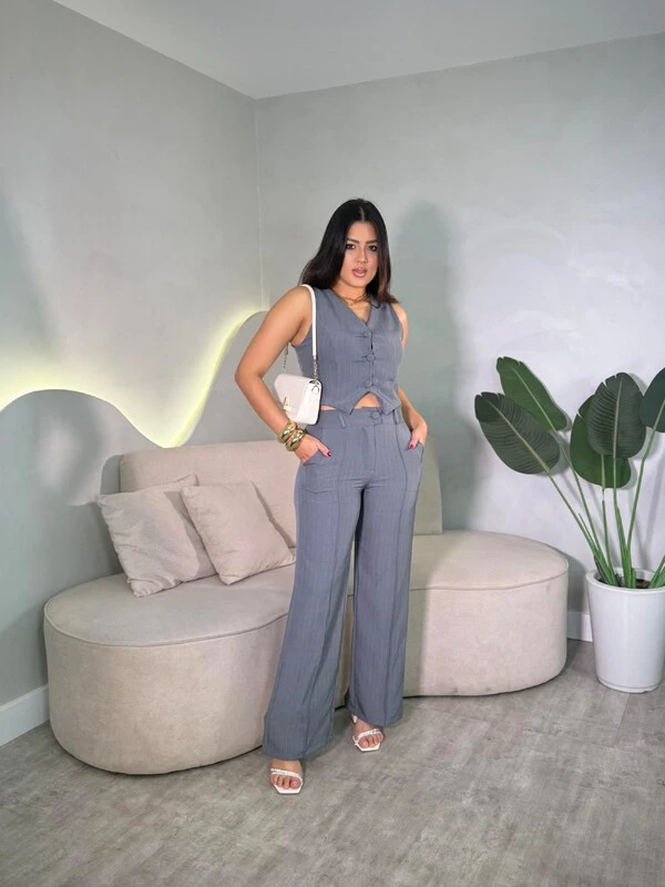 Conjunto Social Alfaiataria Listra Ju