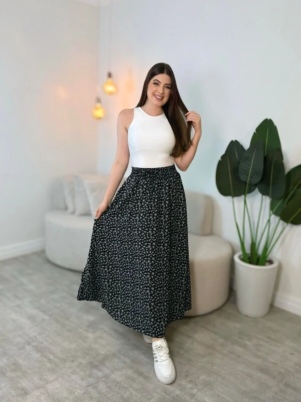 Saia Midi Ana Luiza