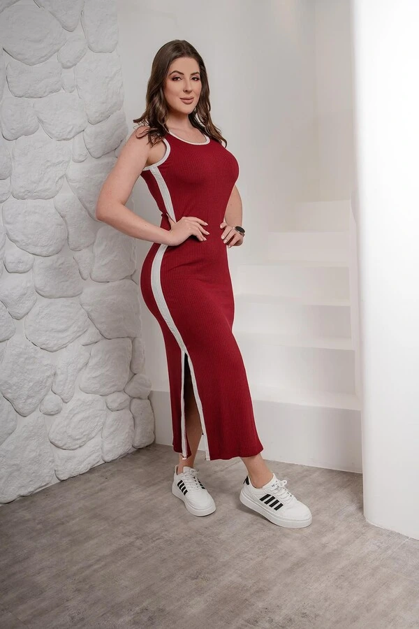 Vestido Midi Canelado Katerine