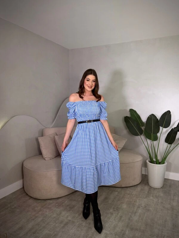Vestido Midi Xadrez