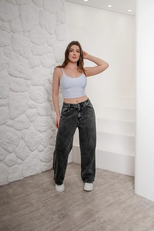Calça Wide Leg Pink Lu