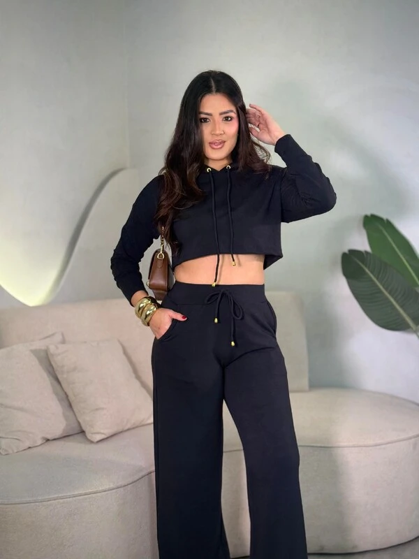 Conjunto Moletom Com Capuz + Calça Viviana