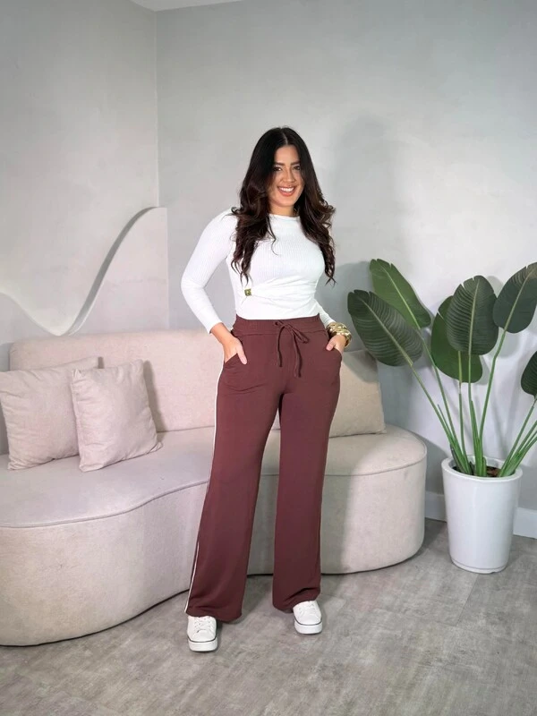 Calça Pantalona Listra