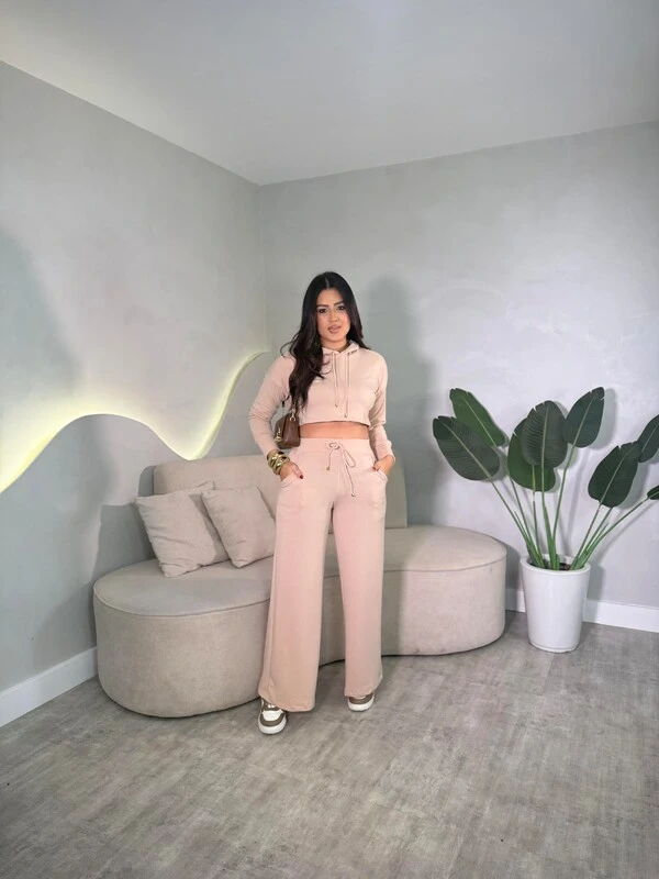 Conjunto Moletom Com Capuz + Calça Viviana