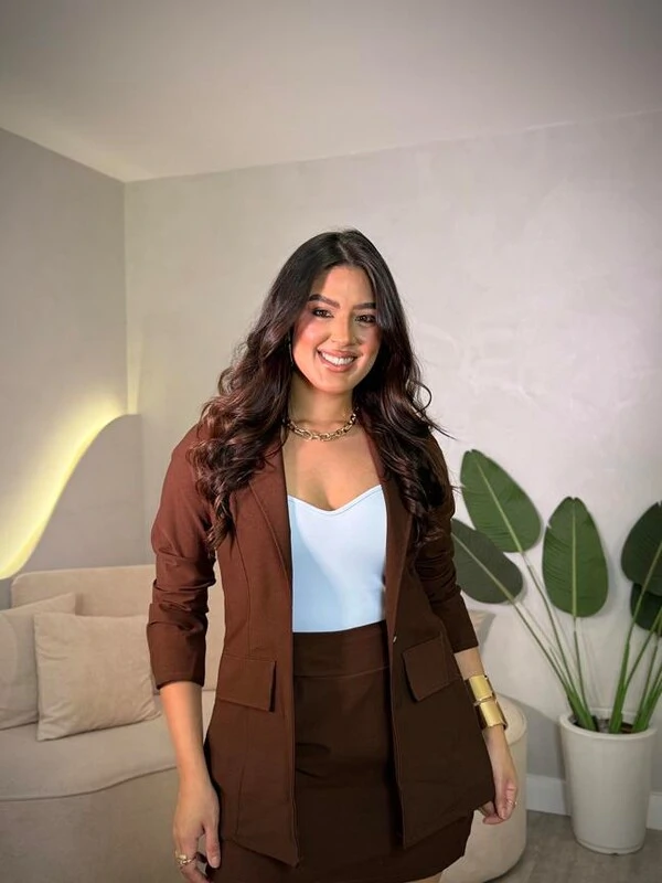 Conjunto Blazer E Shorts Saia Giulia