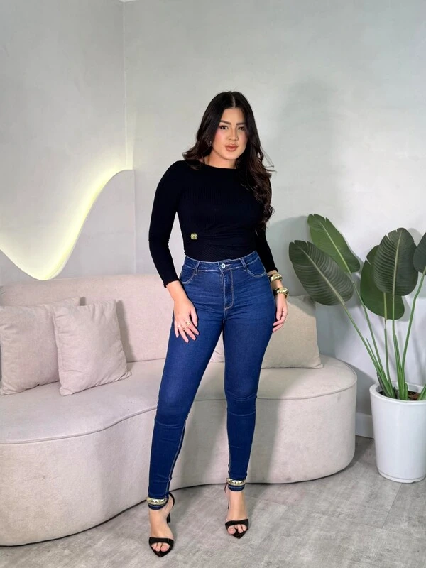 Blusinha Canelada Manga Longa Vivian