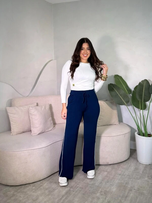 Calça Pantalona Listra