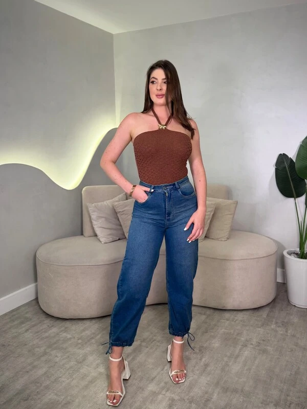 Body Com Amarração No Pescoço Viviane