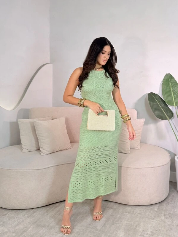 Vestido Midi Costas Aberta Marciane