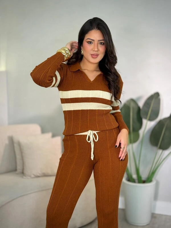 Conjunto Daniela Blusinha Polo + Calça