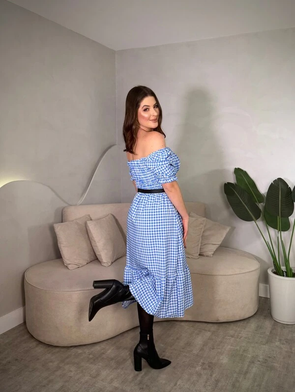 Vestido Midi Xadrez