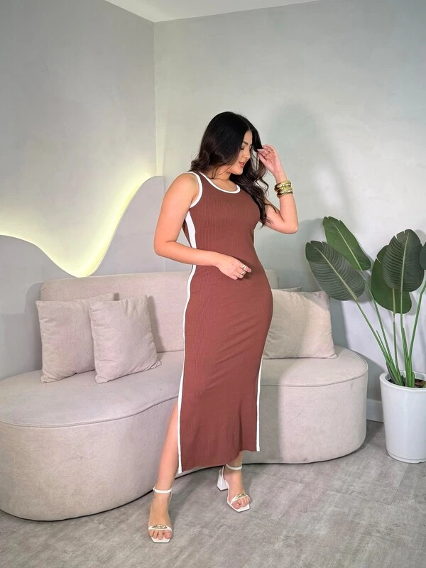 Vestido Midi Canelado Katerine