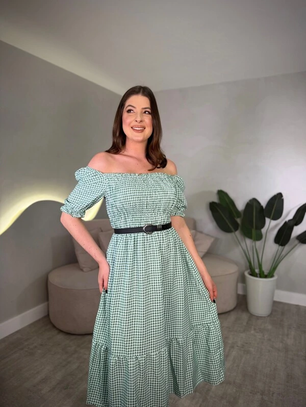 Vestido Midi Xadrez