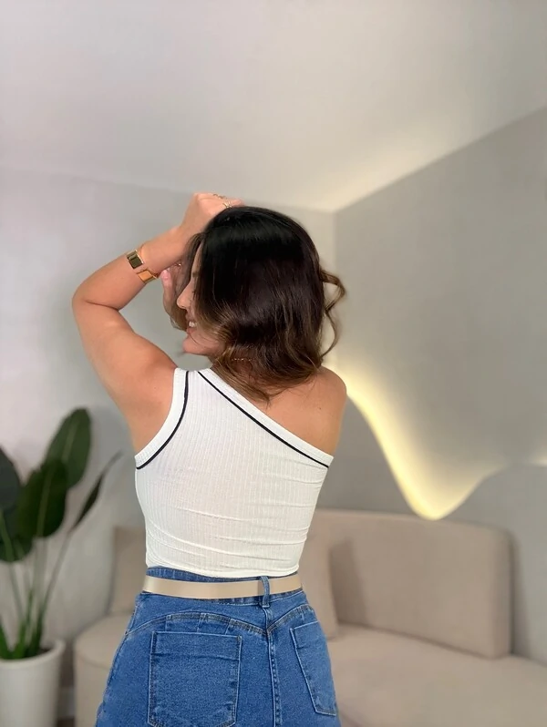 Body Canelado Fer Nula Manga