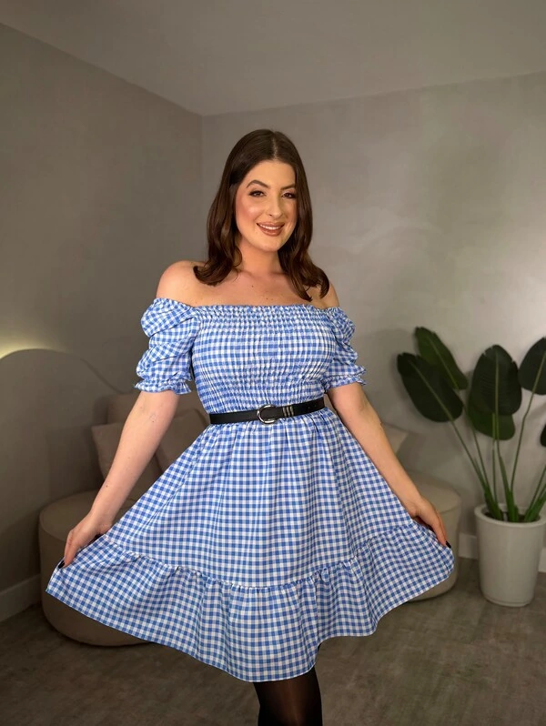 Vestido Curto Xadrez Bia