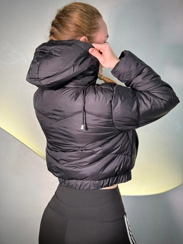 Jaqueta Puffer Curta Com Forramento Interno