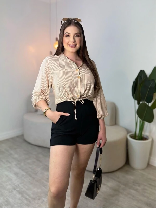 Camisa Cropped Safira