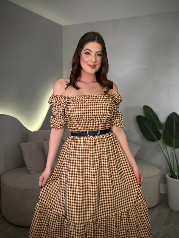 Vestido Midi Xadrez
