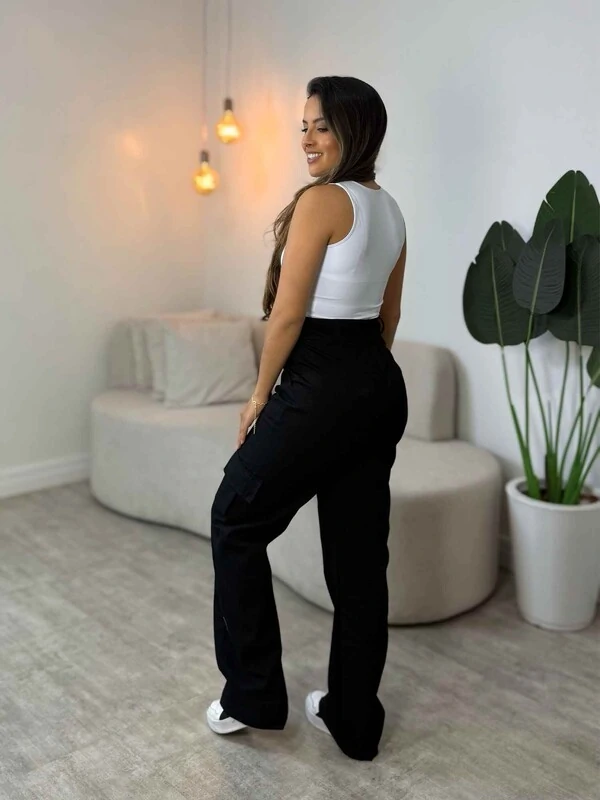 Calça Cargo Wide
