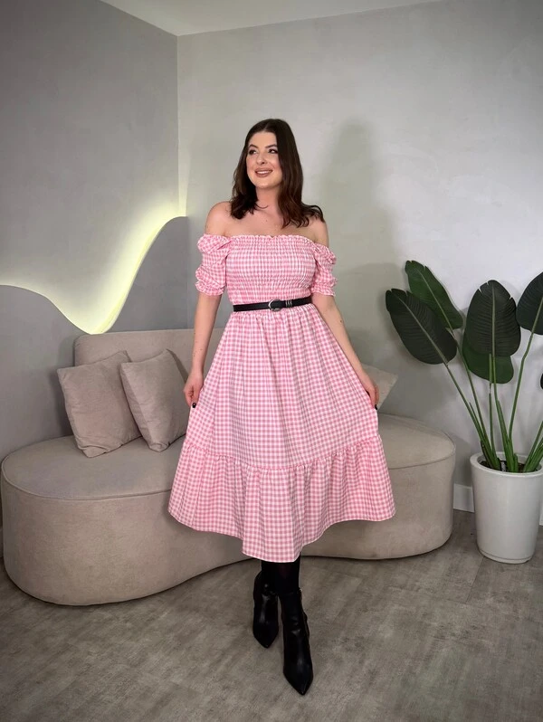 Vestido Midi Xadrez