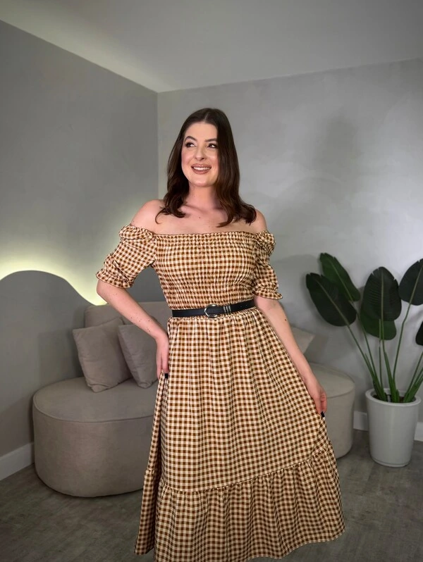 Vestido Midi Xadrez