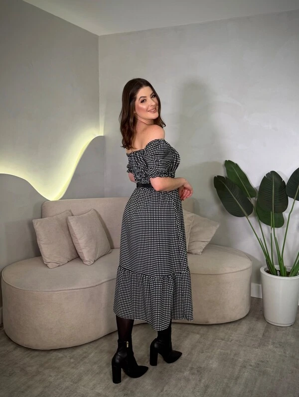 Vestido Midi Xadrez