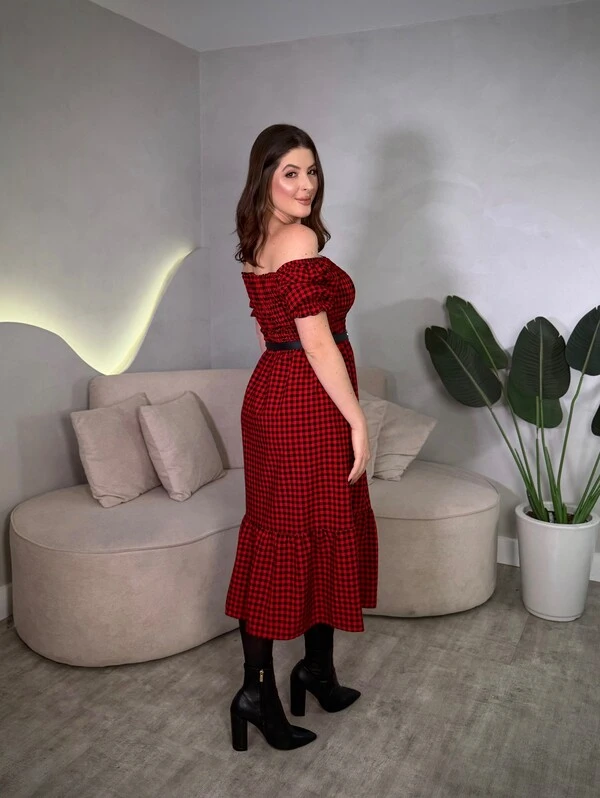 Vestido Midi Xadrez