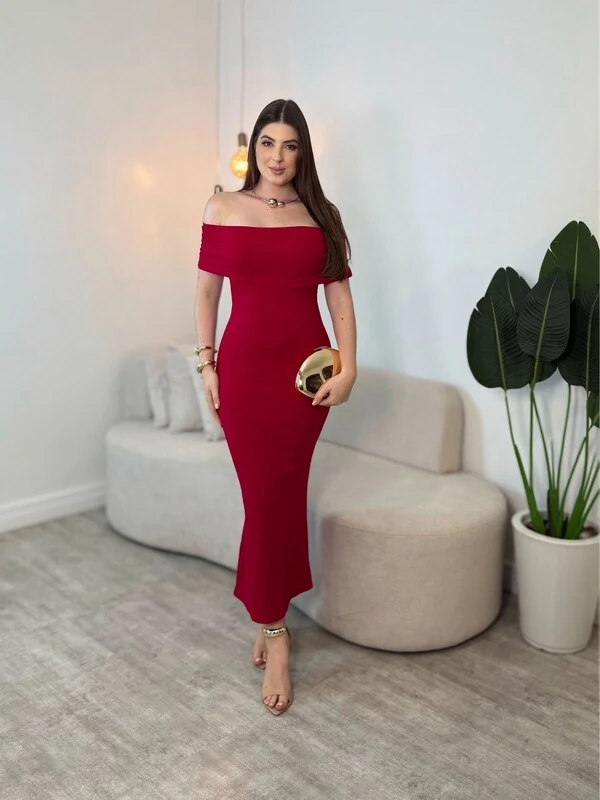 Vestido Canelado Ana Luiza