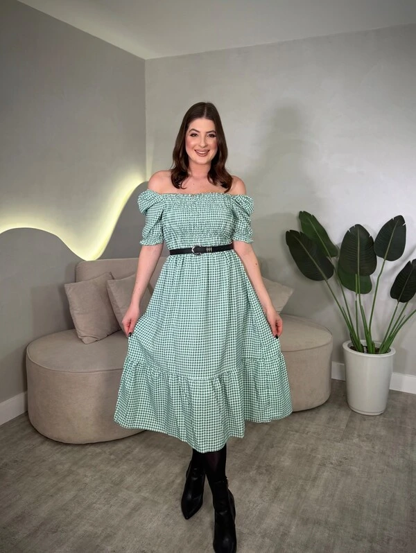 Vestido Midi Xadrez