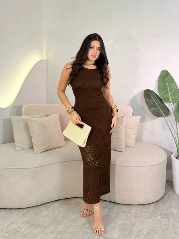 Vestido Midi Costas Aberta Marciane