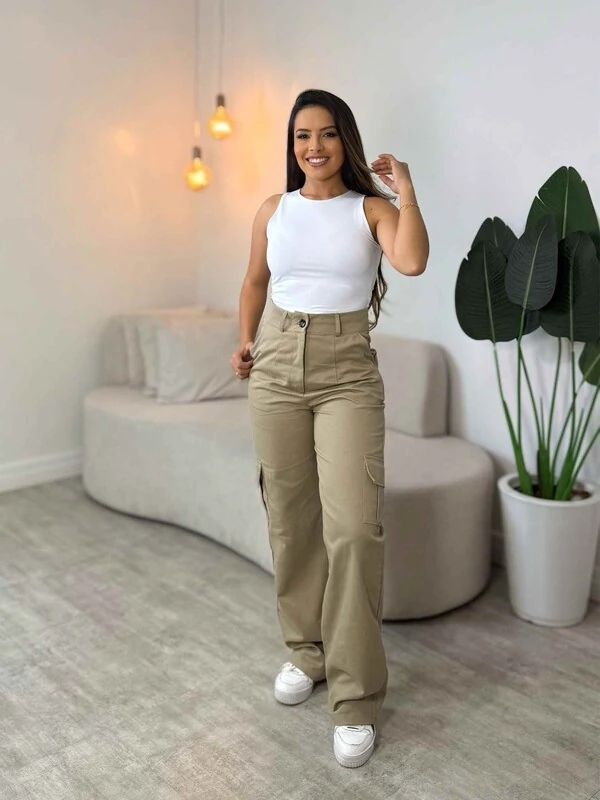 Calça Cargo Wide