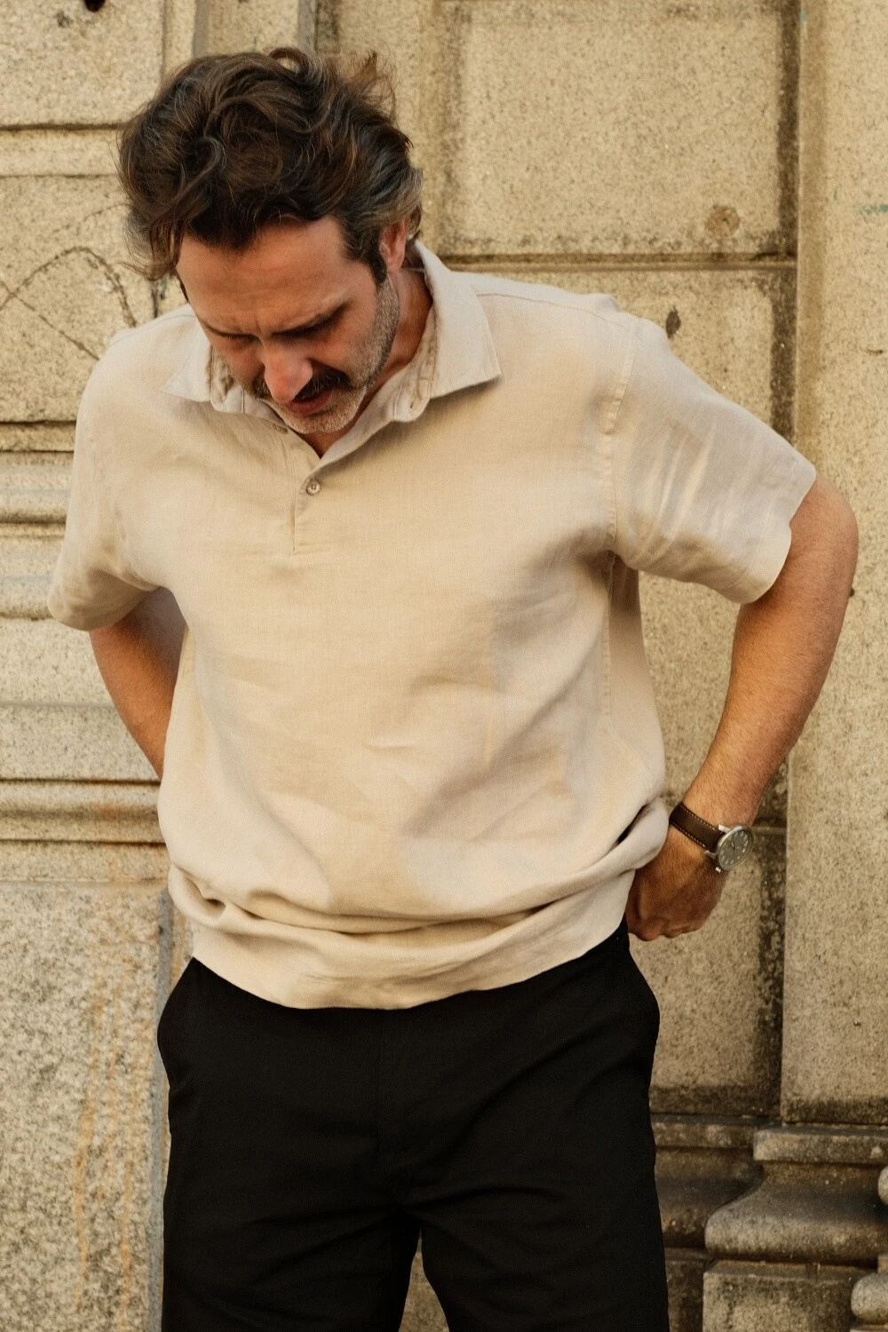 Foto Polo Puro Linho Arcada