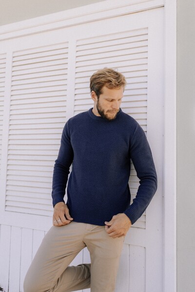 Foto Tricô Gola Redonda Seafarer