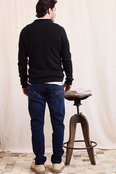 FotoCalça Jeans Slim Dark Blue