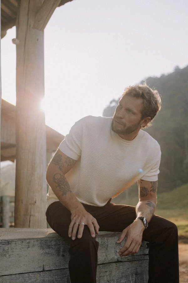 Tricô Manga Curta Leve Coastal