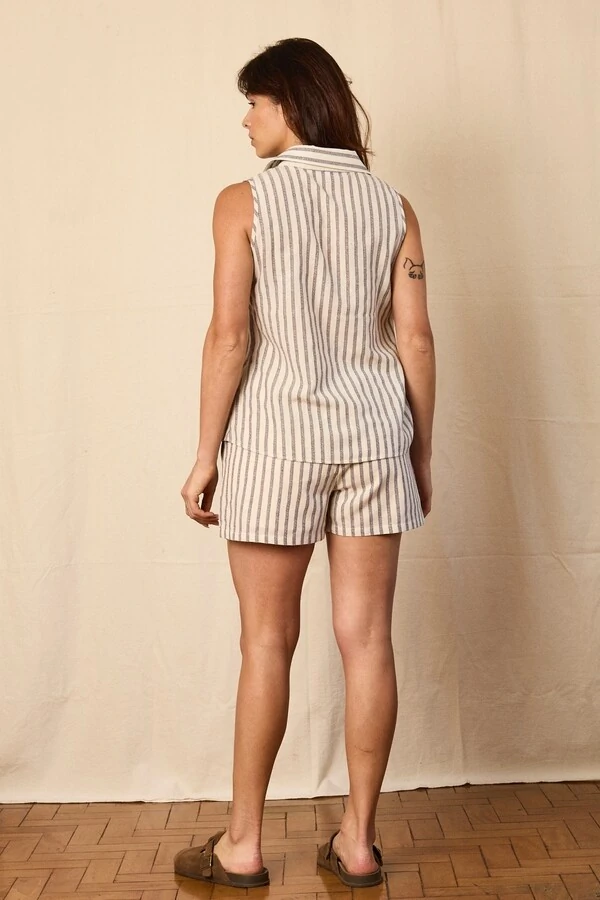 Camisa Listrada Marina