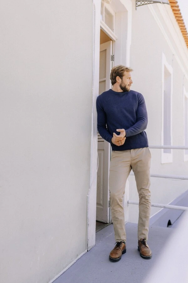 Tricô Gola Redonda Seafarer